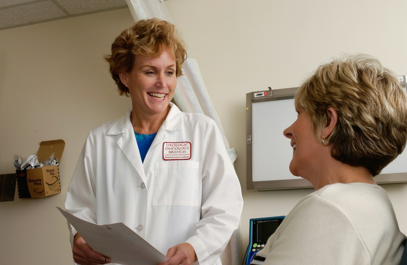 Healthcare professionals discussing a case